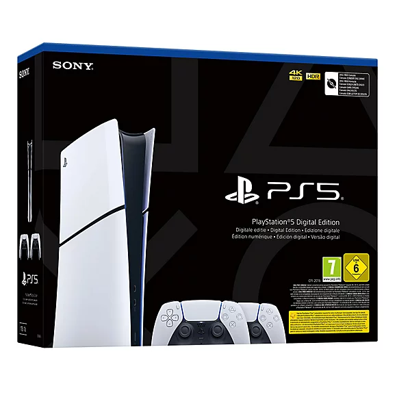 Alternative view of Paket: PlayStation®5 Digital Edition + zwei DualSense™ Wireless-Controll- er (Modellgruppe - Slim)*